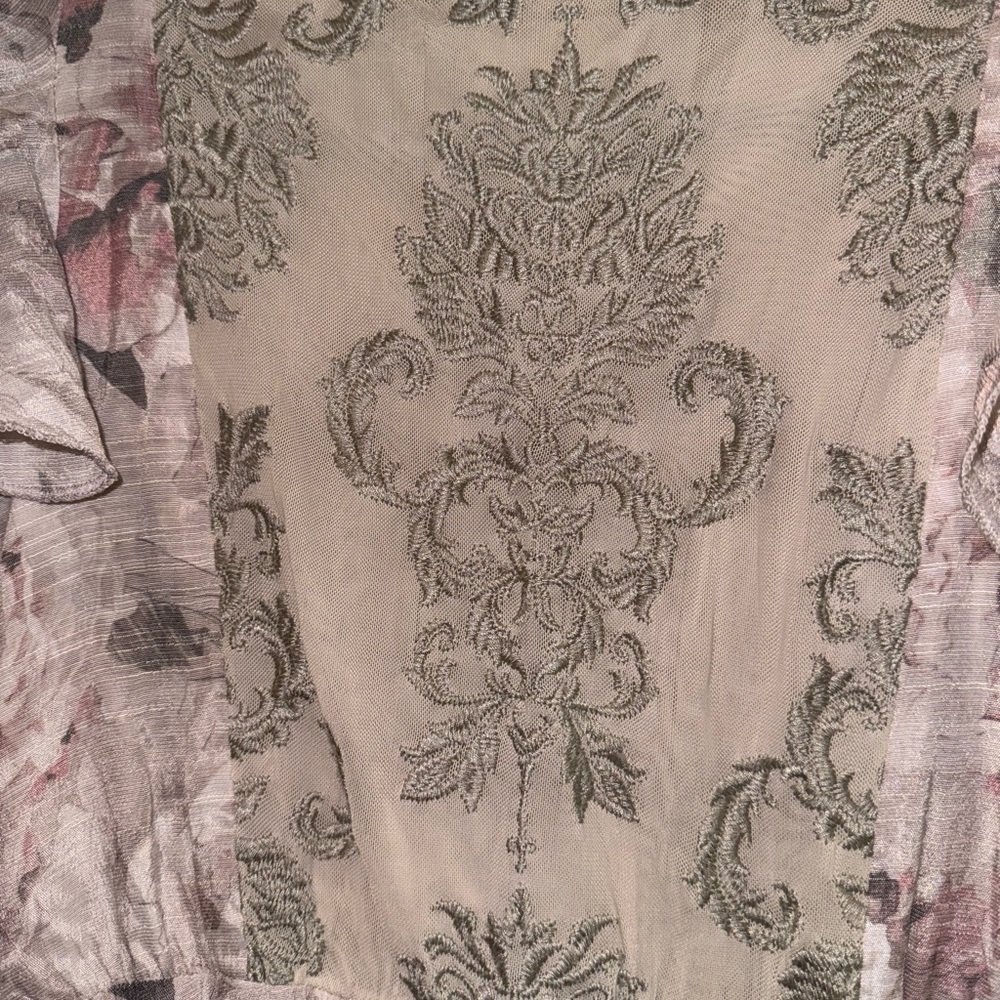 Floral and Damask Patterned Fabric